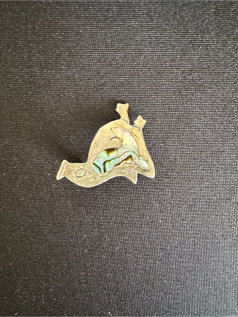 Vintage 925 sterling silver Mexican handmade abalone bird brooch